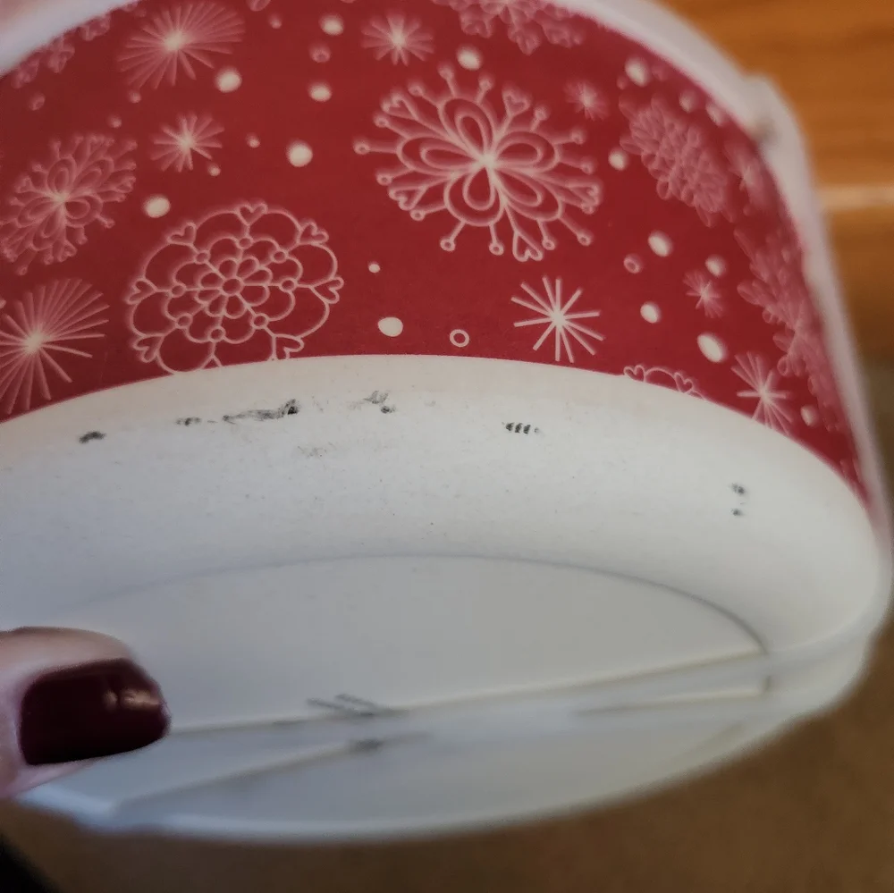 Christmas snowflake round food storage containers new